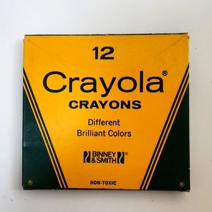 Retired Color Vintage Crayola Binney & Smith Crayons Orange-red